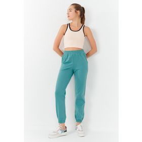 Tommy Life 97162 Basic Sıfır Kol Dar Kalıp U Yaka Somon Kadın Crop Top