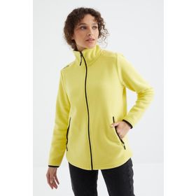 Tommy Life 97173 Limon Dik Yaka Fermuarlı Rahat Form Kadın Polar Sweatshirt