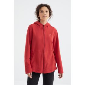 Tommy Life 97233 Fiesta Kapüşonlu Fermuarlı Rahat Form Kadın Polar Sweatshirt