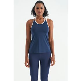 Tommy Life 97258 İndigo Çift Askılı Sırt Detaylı Standart Kalıp Kadın Spor Atlet