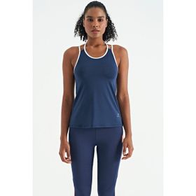 Tommy Life 97258 İndigo Çift Askılı Sırt Detaylı Standart Kalıp Kadın Spor Atlet