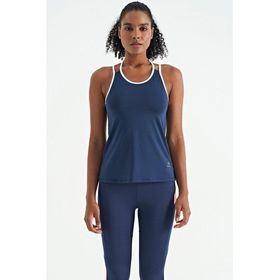 Tommy Life 97258 İndigo Çift Askılı Sırt Detaylı Standart Kalıp Kadın Spor Atlet
