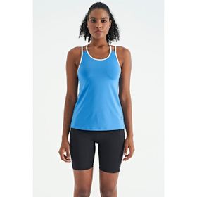Tommy Life 97258 Saks Çift Askılı Sırt Detaylı Standart Kalıp Kadın Spor Atlet