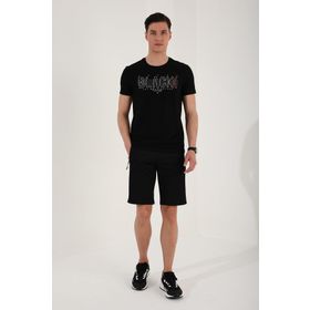 Tommy Life Baskılı Siyah Erkek T-Shirt