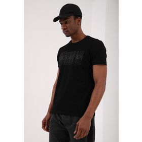 Tommy Life Baskılı Siyah Erkek T-Shirt