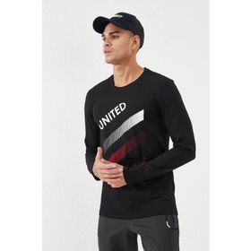 Tommy Life Siyah Erkek Baskılı Sweatshirt