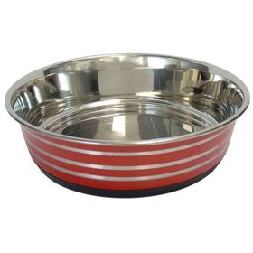 Tommy Renkli Kaymaz Tabanlı Çelik 17 cm Köpek Mama Kabı