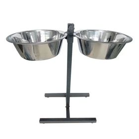 Tommy Yükseklik Ayarlı İkili Çelik 160 Oz Köpek Mama Kabı