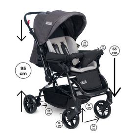 Tommybaby Antrasit Elegant Çift Yönlü Bebek Arabası Puset