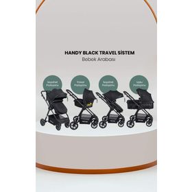 Tommybaby Handy Black New Siyah Travel Seyahat Sistem Bebek Arabası