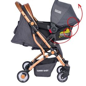 Tommybaby Mia Gold Kabin Boy Antrasit Travel Bebek Arabası