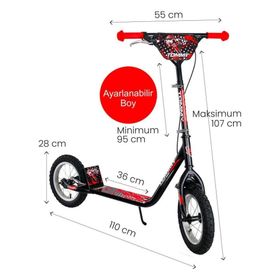Tommybaby Sarı İkon 12 Jant Çocuk Scooter