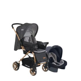 Tommybaby TB-980 Gri Gold Çift Yön Lüx Bebek Arabası Puset