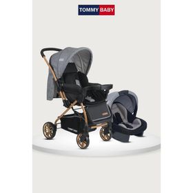 Tommybaby TB-980 Gri Gold Çift Yön Lüx Bebek Arabası Puset