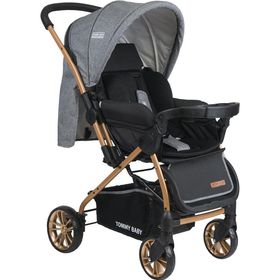 Tommybaby TB-980 Gri Gold Çift Yön Lüx Bebek Arabası Puset