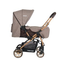Tommybaby TB-980 Kahve Gold Çift Yön Lüx Bebek Arabası Puset