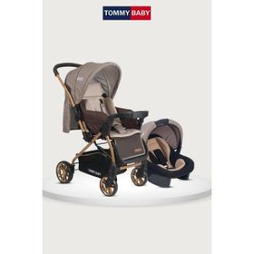 Tommybaby TB-980 Kahve Gold Çift Yön Lüx Bebek Arabası Puset
