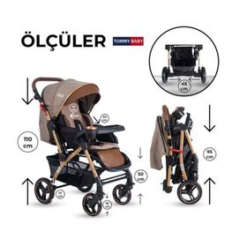 Tommybaby Tornado Plus Gold Alüminyum Lüx Çift Yön Bebek Arabası