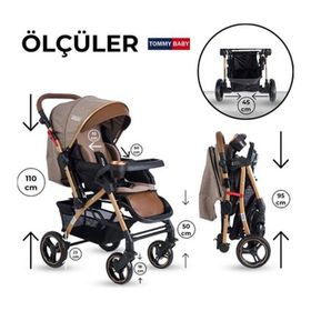 Tommybaby Tornado Plus Gold Alüminyum Lüx Çift Yön Bebek Arabası