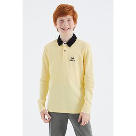 Tommylife 11171 Sarı Polo Yaka Basic Erkek Çocuk T-Shirt