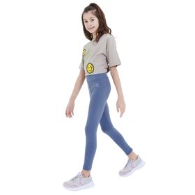 Tommylife 75047 Petrol Yüksek Bel Dar Paça Kız Çocuk Tayt