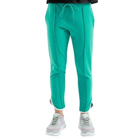 Tommylife 75124 Siyah Biye Detaylı Bağcıklı Ön Nevürlü Geniş Paçalı Kız Çocuk Eşofman Altı