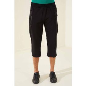 Tommylife 83091 Siyah Fermuar Cepli Standart Kalıp Klasik Paça Erkek Kapri