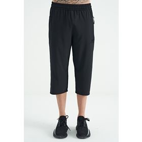 Tommylife 83096 Siyah Bağcıklı Standart Kalıp Fermuar Cepli Aktif Spor Erkek Kapri