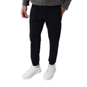 Tommylife 84651 Siyah Fermuar Cepli Standart Kalıp Jogger Erkek Eşofman Altı
