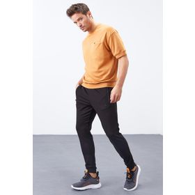 Tommylife 84651 Siyah Fermuar Cepli Standart Kalıp Jogger Erkek Eşofman Altı