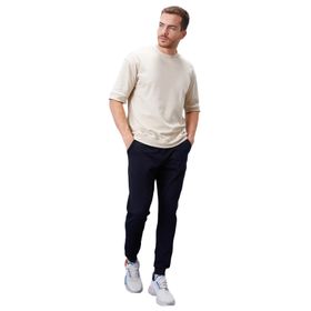 Tommylife 84652 Siyah Klasik Cepli Standart Kalıp Manşetli Erkek Eşofman Altı