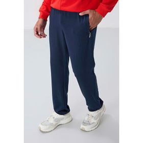Tommylife 84669 Siyah Fermuar Cepli Dar Kalıp Klasik Paça Erkek Eşofman Altı