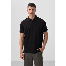 Tommylife 87768 Saks Basic Göğüs Logolu Standart Kalıp Triko Polo Yaka Erkek T-Shirt