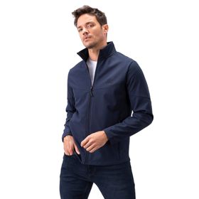 Tommylife 88050 Siyah Fermuarlı Dik Yaka Su ve Rüzgar Geçirmez Softshell Erkek Mont