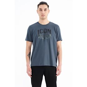 Tommylife 88174 Orman Yeşili Yazı Baskılı O Yaka Standart Kalıp Erkek T-Shirt