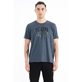 Tommylife 88174 Orman Yeşili Yazı Baskılı O Yaka Standart Kalıp Erkek T-Shirt