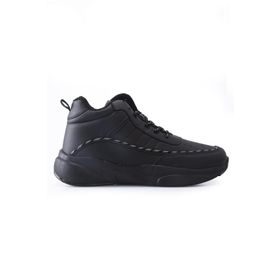 Tommylife 89094 Siyah Yüksek Bilekli Şeritli Yüksek Taban Erkek Spor Ayakkabı