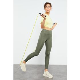 Tommylife 94545 Çağla Yüksek Bel Streç Slim Fit Dar Paça Kadın Tayt