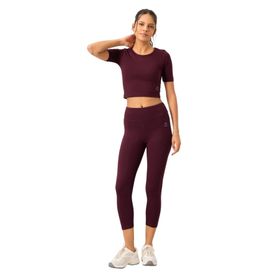 Tommylife 95285 Siyah Yüksek Bel Kapri-Crop T-Shirt Slim Fit Kadın Tayt Takım