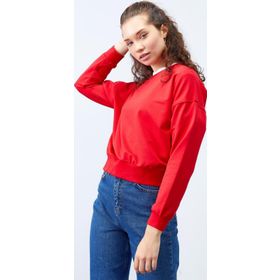 Tommylife 97114 Kırmızı Kadın Sweatshirt