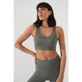 Tommylife 97120 Çağla Sırt Detaylı Dar Kalıp U Yaka Kadın Spor Büstiyer