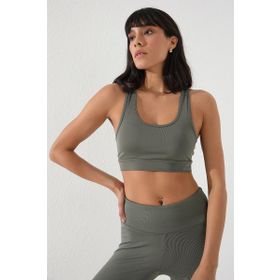 Tommylife 97120 Çağla Sırt Detaylı Dar Kalıp U Yaka Kadın Spor Büstiyer