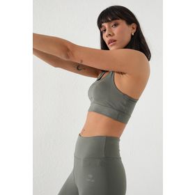Tommylife 97120 Çağla Sırt Detaylı Dar Kalıp U Yaka Kadın Spor Büstiyer