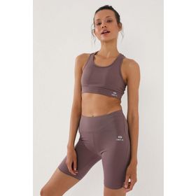 Tommylife 97120 Gül Kurusu Kadın Sırt Detaylı Dar Kalıp U Yaka Spor Büstiyer