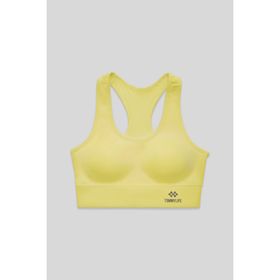 Tommylife 97120 Limon Sırt Detaylı Dar Kalıp U Yaka Kadın Spor Büstiyer