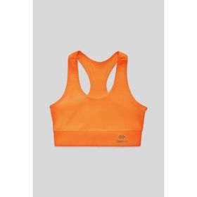 Tommylife 97120 Neon Oranj Sırt Detaylı Dar Kalıp U Yaka Kadın Spor Büstiyer