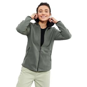 Tommylife 97173 Çağla Dik Yaka Fermuarlı Rahat Form Kadın Polar Sweatshirt