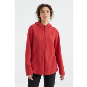 Tommylife 97233 Fiesta Kapüşonlu Fermuarlı Rahat Form Kadın Polar Sweatshirt