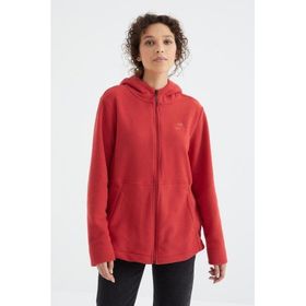 Tommylife 97233 Fiesta Kapüşonlu Fermuarlı Rahat Form Kadın Polar Sweatshirt