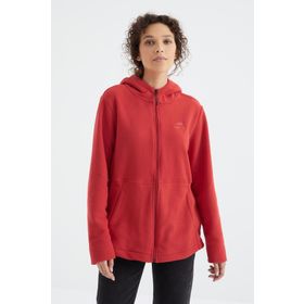 Tommylife 97233 Fiesta Kapüşonlu Fermuarlı Rahat Form Kadın Polar Sweatshirt